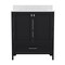 Flash Furniture Haven 30 Inch Bathroom Vanity w/Sink, Storage Cabinet w/Soft Close Doors and Bottom Drawer, Black FS-BN-4-30-KD-BK-GG - alternate 3